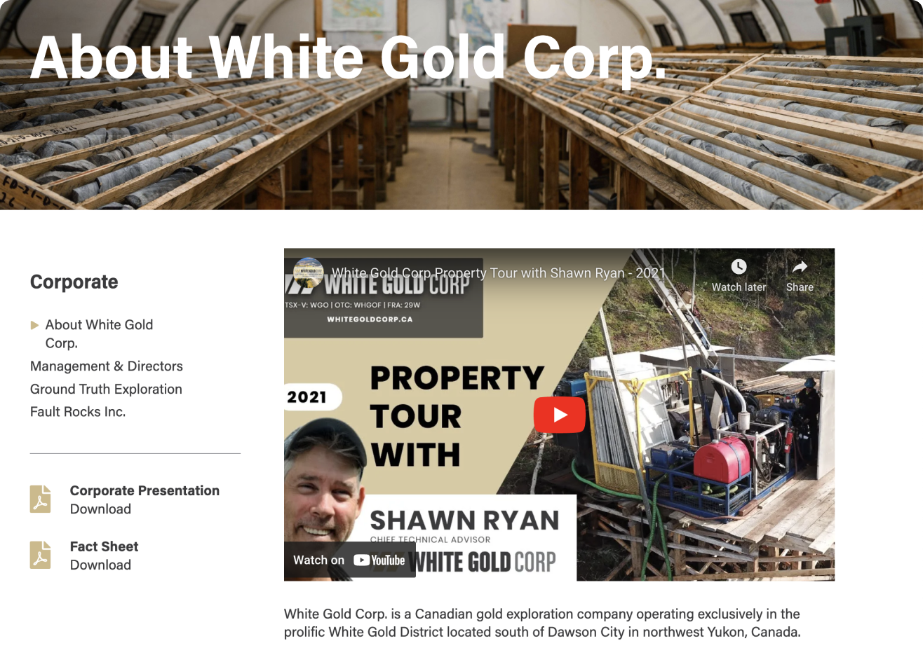 White Gold Corp Management Feature - 3 Web Strategies for Small-Cap Companies with Illiquid Stocks