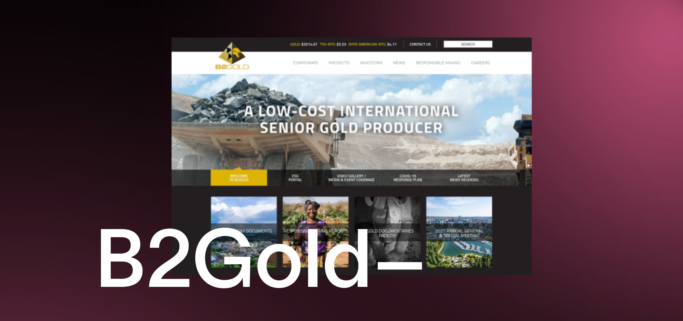 B2Gold – Fully custom site design - Article Banner Image