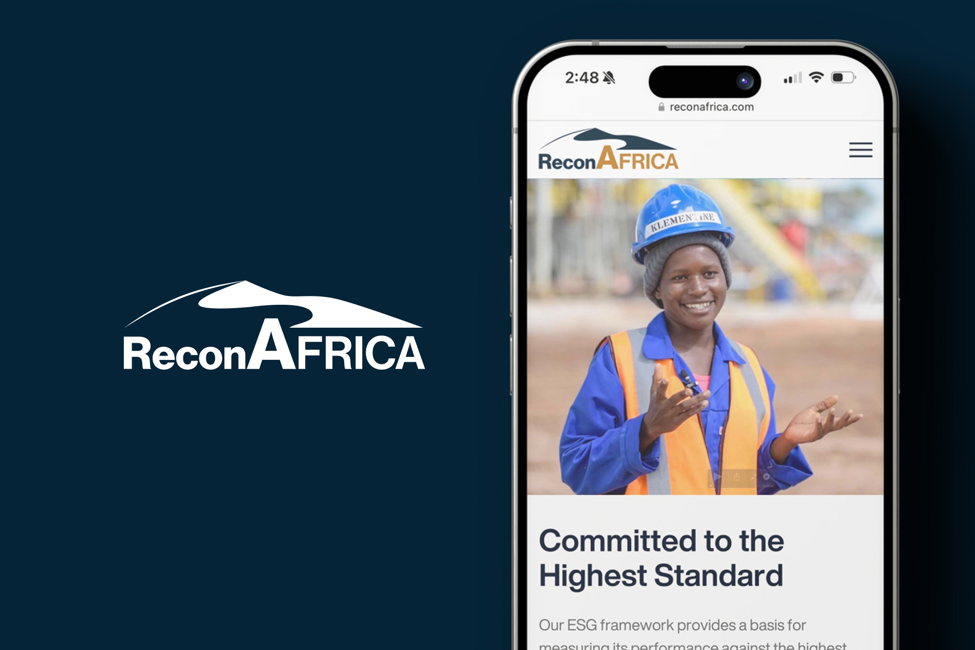 ReconAfrica - A dynamic corporate website redesign that balances investor relations with corporate responsibility Cover Image