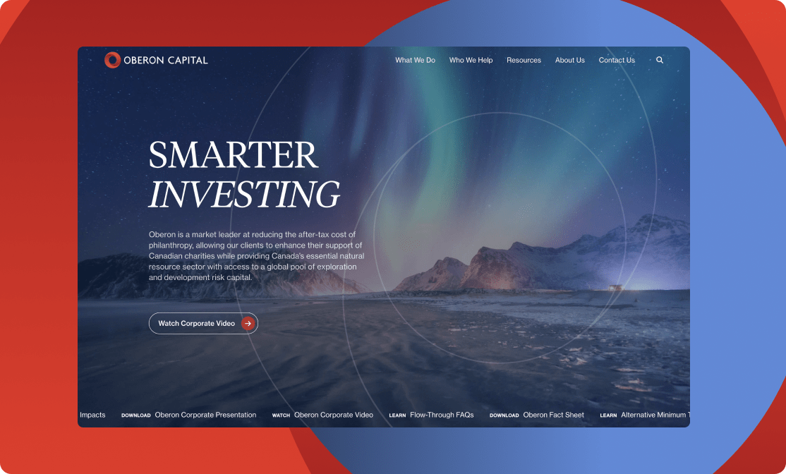 New Custom Website for Oberon Capital Cover Image