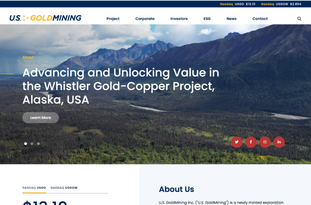 US Goldmining Site Preview